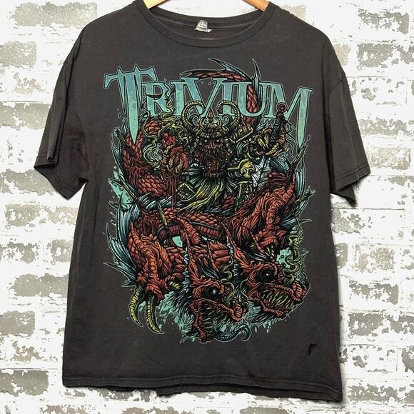 Vintage Trivium Metal Band Shirt Size Large Y2K - Picture 2 of 5